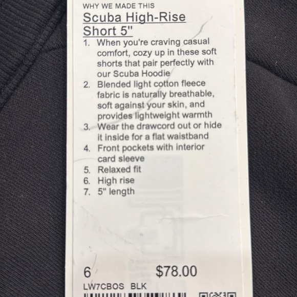 LULULEMON | ✨NEW✨ Scuba High-Rise Short 5" in Black - Picture 7 of 7